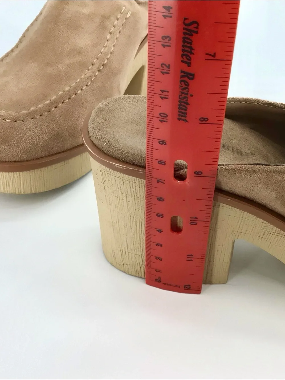 Pierre Dumas Women's Taupe Suede Closed-Toe Slide Mules Clogs Size 8.5